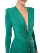 Women Lemon Fashion Sexy Deep X-Neck Cocktail Dress L 140736 - TUZZUT Qatar Online Shopping