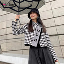 Autumn Winter Asymmetric Leisure Short Woolen Jacket Female Outwear S 111023 - TUZZUT Qatar Online Shopping