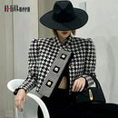 Autumn Winter Asymmetric Leisure Short Woolen Jacket Female Outwear S 111023 - TUZZUT Qatar Online Shopping