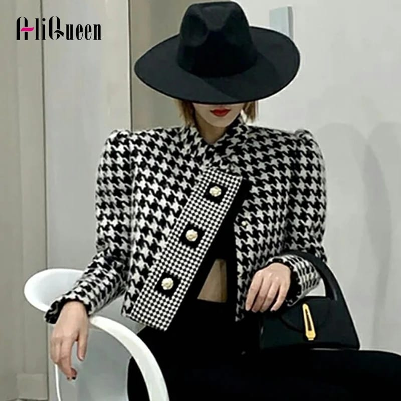 Autumn Winter Asymmetric Leisure Short Woolen Jacket Female Outwear S 111023 Autumn Winter Asymmetric Leisure Short Woolen Jacket Female Outwear S 111023