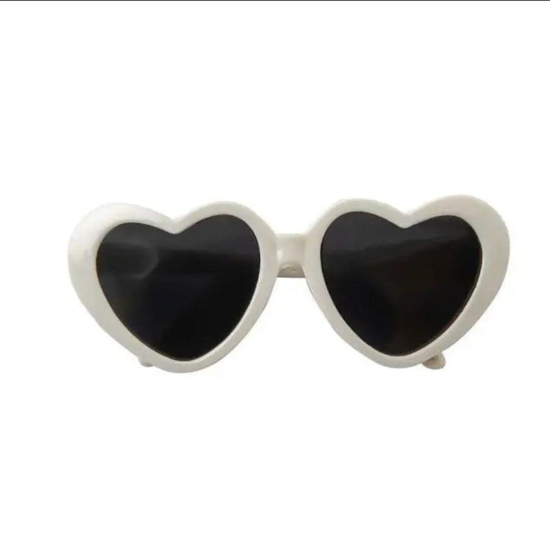 Fashion Plastic Dog Pet Sunglasses White - X629541