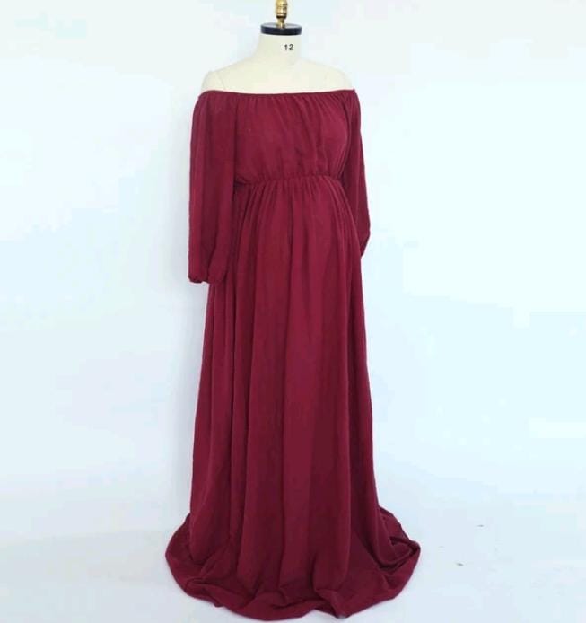 One Shoulder Maternity Dress Boho Style Maternity Dress L 125108