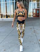 Women's Fashion Gold Yoga Set XL 84310 - TUZZUT Qatar Online Shopping