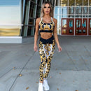 Women's Fashion Gold Yoga Set XL 84310 - TUZZUT Qatar Online Shopping