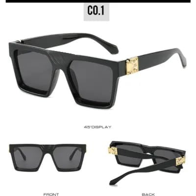 Square Black Polycarbonate Frame Sunglasses For Women S4923038