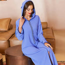 Women's Moroccan Diamond Abaya V Neck Cover Up Button Up Jalabiya S 298787 - TUZZUT Qatar Online Shopping