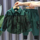 Korean edition child two-piece Shirt & Pant Set 524534 - TUZZUT Qatar Online Shopping