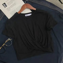 Women Summer Unique Short Sleeve Base Layer Top L 279366 - TUZZUT Qatar Online Shopping