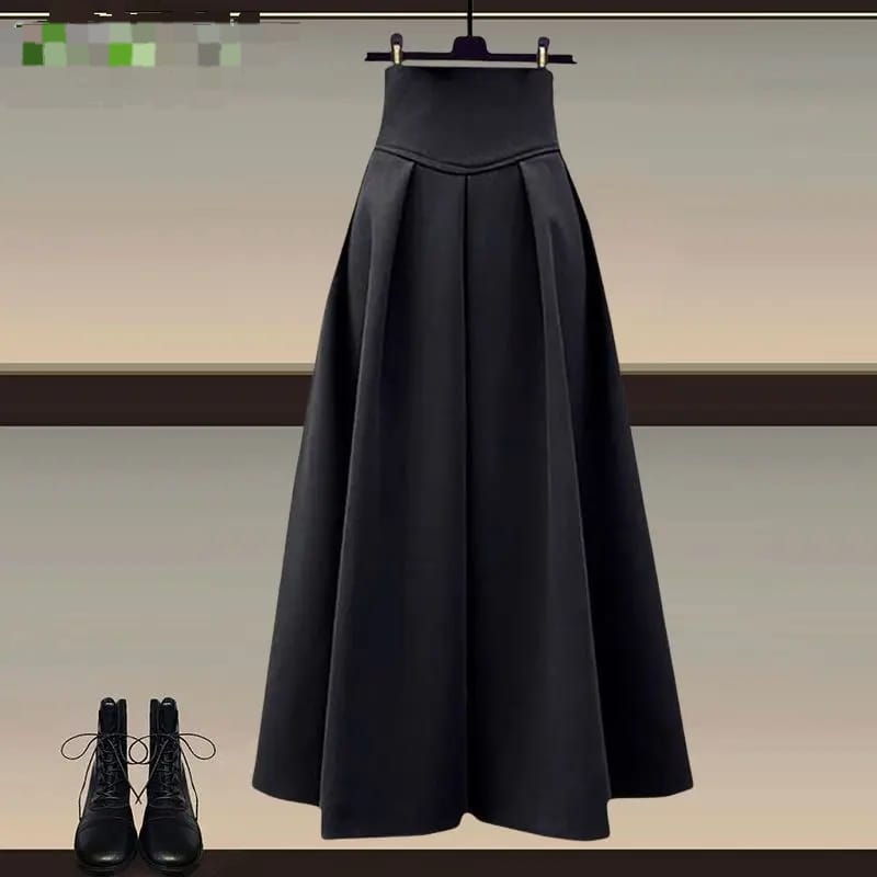 Women's Fashion High Waist Midi Skirt M 580310