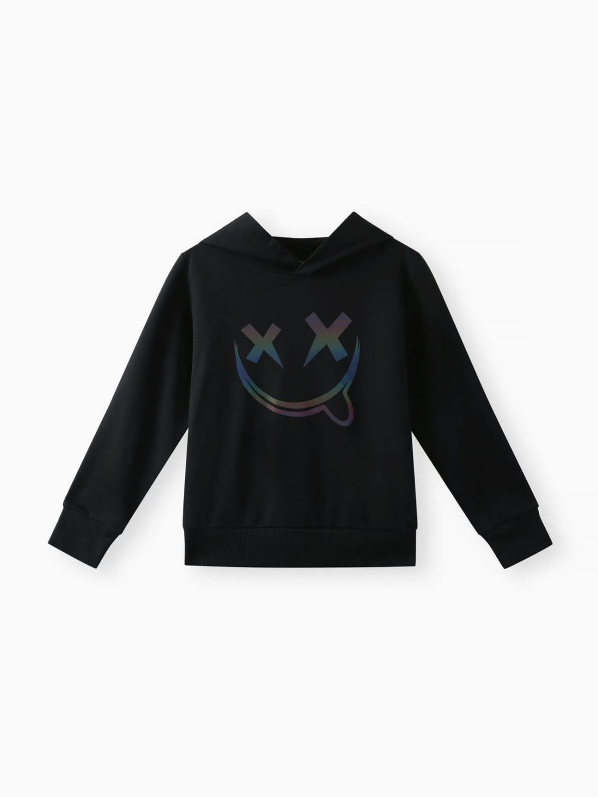 2pcs Kid Boy Reflective Face Graphic Print Black Hoodie Sweatshirt and Pants Set 7-8Y 20458333 2pcs Kid Boy Reflective Face Graphic Print Black Hoodie Sweatshirt and Pants Set 7-8Y 20458333