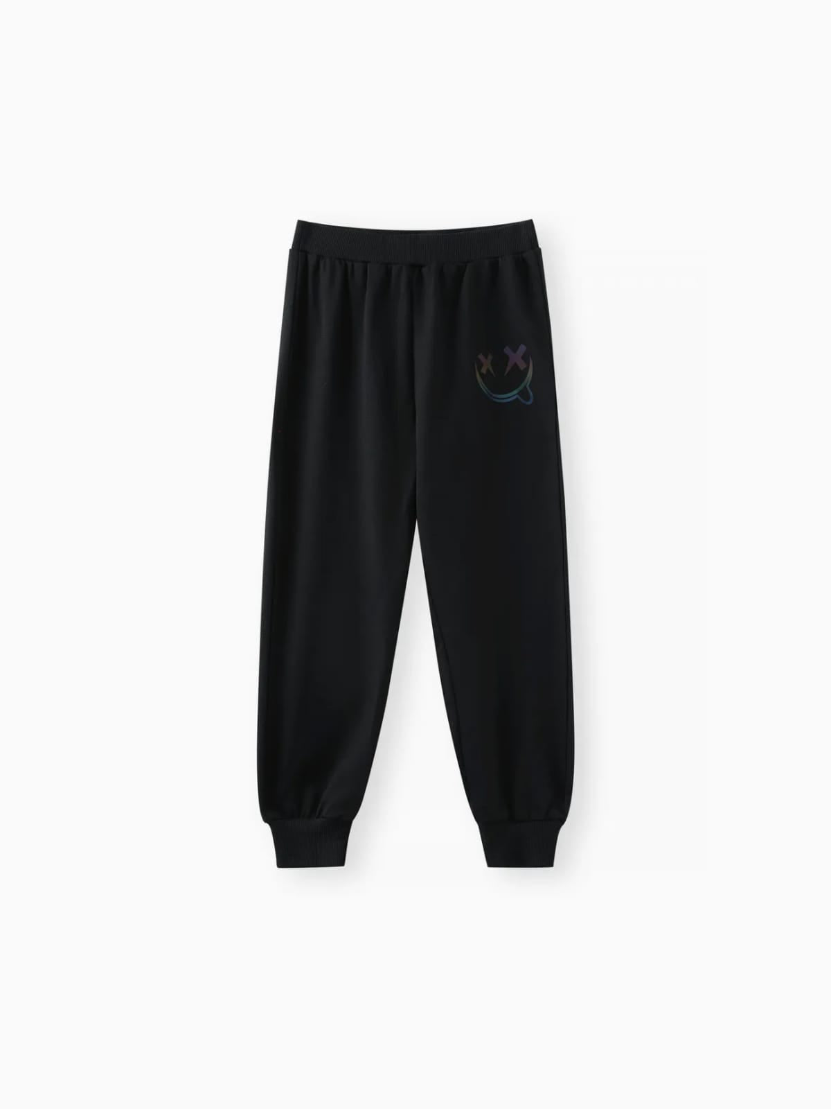 2pcs Kid Boy Reflective Face Graphic Print Black Hoodie Sweatshirt and Pants Set 7-8Y 20458333 2pcs Kid Boy Reflective Face Graphic Print Black Hoodie Sweatshirt and Pants Set 7-8Y 20458333