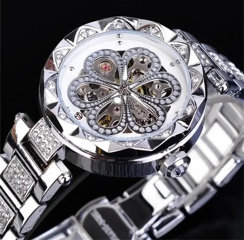 Forsining Fashion Women Watch Top Brand Diamond Female Wristwatch Automatic Machanical Ladies Watch W413314