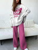 Ladies Elegant Fashion Match Party Top Pants Set 2XL 071003486 - TUZZUT Qatar Online Shopping