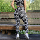 Short Sleeve High Waist T-Shirt Sweatpants Sports Two Piece Set For Women S 91788 - TUZZUT Qatar Online Shopping