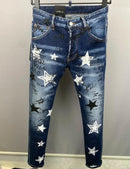 Multiple Pockets Hole Skinny Diamond-Embossed Jeans 32 S4965166 - TUZZUT Qatar Online Shopping