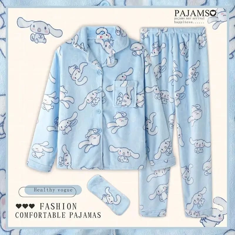 2 piece long sleeve long sleeve cute women Pajama S 481233