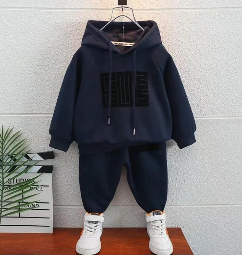 2 pcs Kids Clothing Boy Hooded Suit 7-8Y 496493