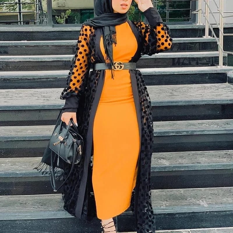 Jilbab Kaftan Abayas for Women Turkish Islamic Clothing L 374996