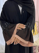 Eid Ramadan Lace Abaya Women Islamic Party Black Morocco Kaftan Dress S 510999 - TUZZUT Qatar Online Shopping