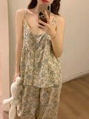 Women's Vintage Cotton Pajamas Casual Loose Tops Strapless Camis Sleepwear M 538234 - TUZZUT Qatar Online Shopping