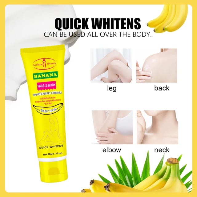 Aichun Beauty Professional OEM Whitening Cream Face & Body Banana Magic Whitening Cream For All Skin 80g