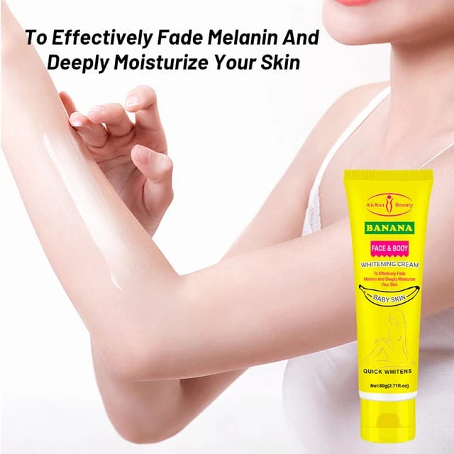 Aichun Beauty Professional OEM Whitening Cream Face & Body Banana Magic Whitening Cream For All Skin 80g
