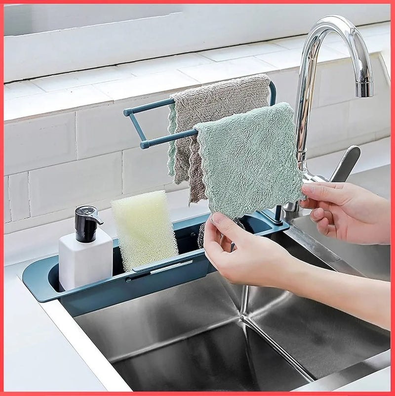 Kitchen Sink Organizer Plastic Wash Basin Storage