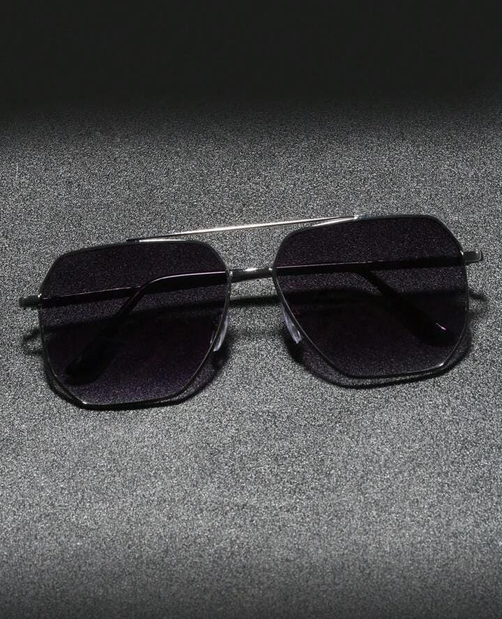 Men's Metal Double Beam Pilot Sunglasses X4935828