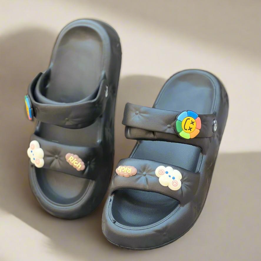 Women's Buckle Platform Anti-Slip Slides Slippers E6606-2 Women's Buckle Platform Anti-Slip Slides Slippers E6606-2