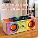 Transparent Mecha LED Wireless Charger Bluetooth Speaker HM-A9 - TUZZUT Qatar Online Shopping