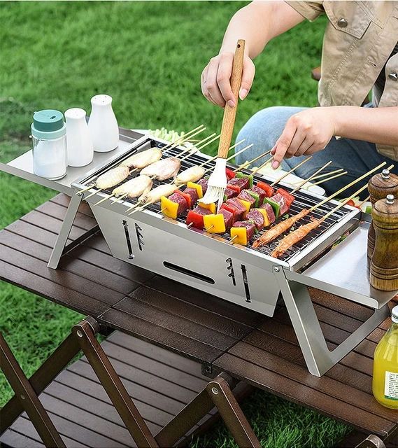 Stainless Steel Folding Barbeque Grill Stove Stainless Steel Folding Barbeque Grill Stove