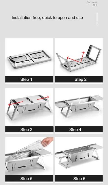 Stainless Steel Folding Barbeque Grill Stove Stainless Steel Folding Barbeque Grill Stove