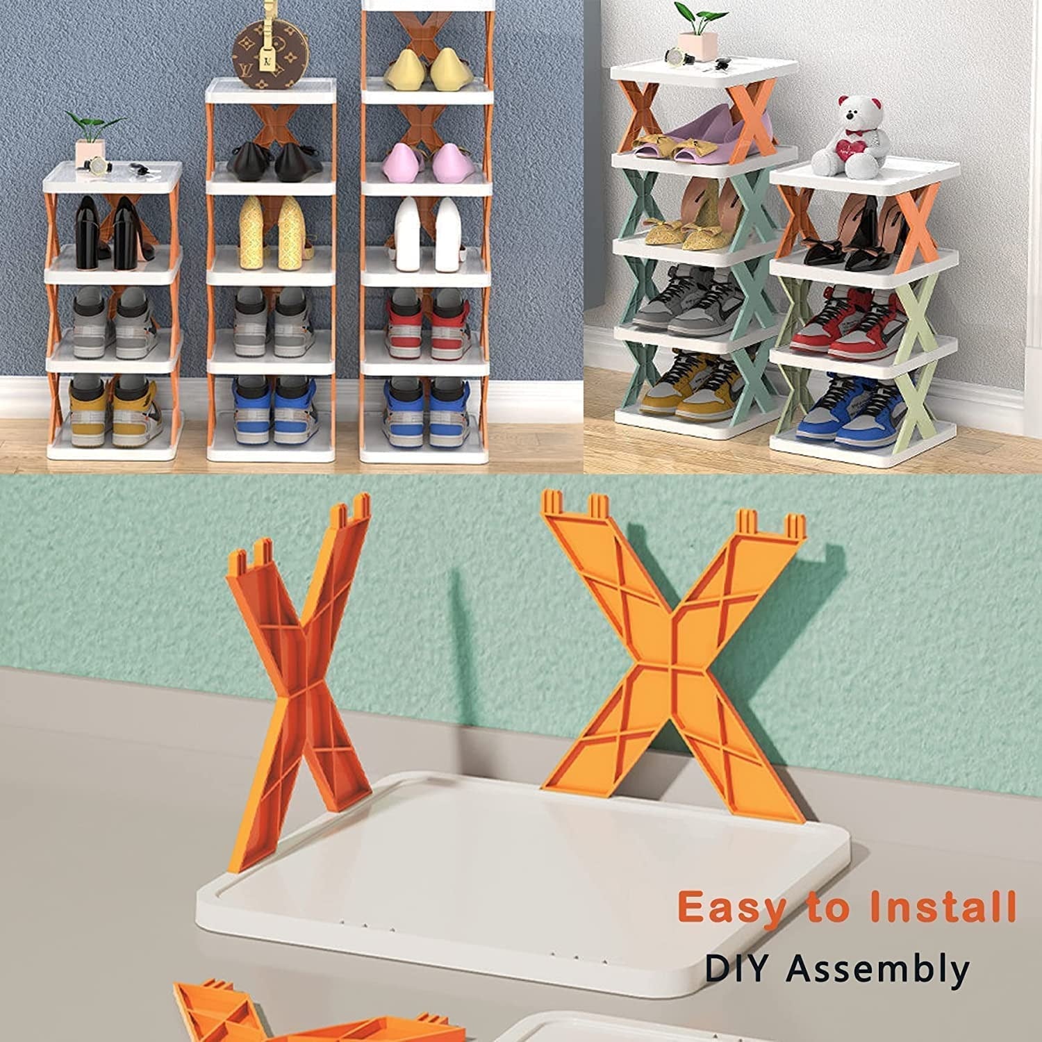 4 Layer Storage Organizer Creative Removable Stackable Shoe Rack 4 Layer Storage Organizer Creative Removable Stackable Shoe Rack