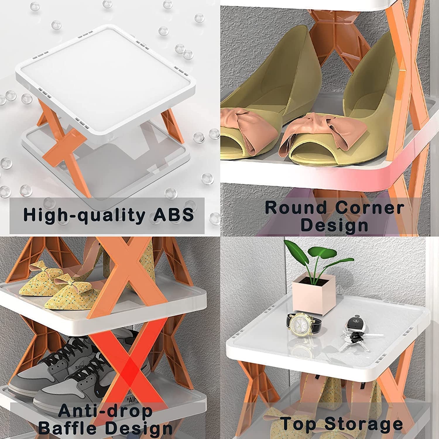 4 Layer Storage Organizer Creative Removable Stackable Shoe Rack 4 Layer Storage Organizer Creative Removable Stackable Shoe Rack