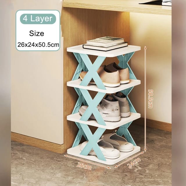 4 Layer Storage Organizer Creative Removable Stackable Shoe Rack