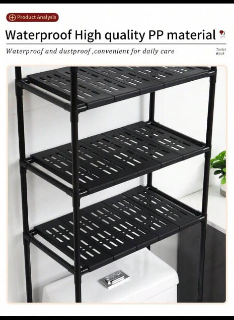3 Layer Steel Tube Multi-Functional Bathroom Toilet Storage Rack 3 Layer Steel Tube Multi-Functional Bathroom Toilet Storage Rack