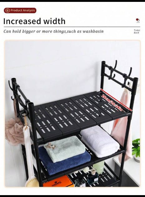 3 Layer Steel Tube Multi-Functional Bathroom Toilet Storage Rack 3 Layer Steel Tube Multi-Functional Bathroom Toilet Storage Rack