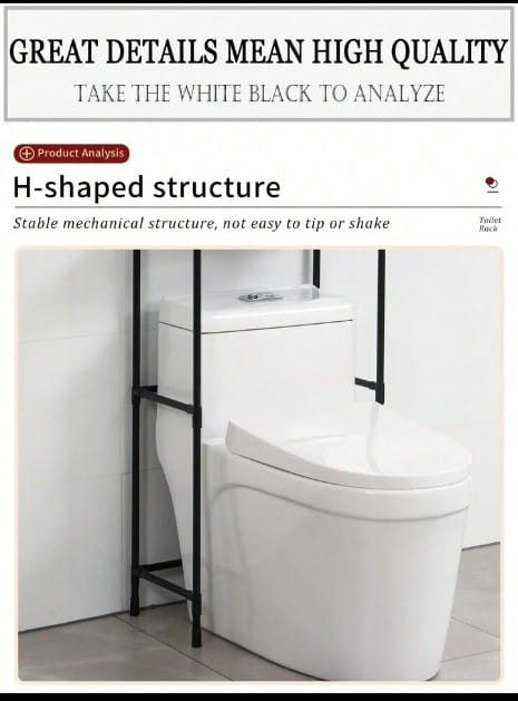 3 Layer Steel Tube Multi-Functional Bathroom Toilet Storage Rack 3 Layer Steel Tube Multi-Functional Bathroom Toilet Storage Rack