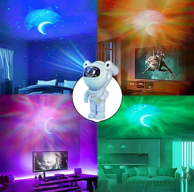 Astronaut Galaxy Star Projector Sticker DIY Bluetooth music Night Light Sky Nebula Lamp for Kids