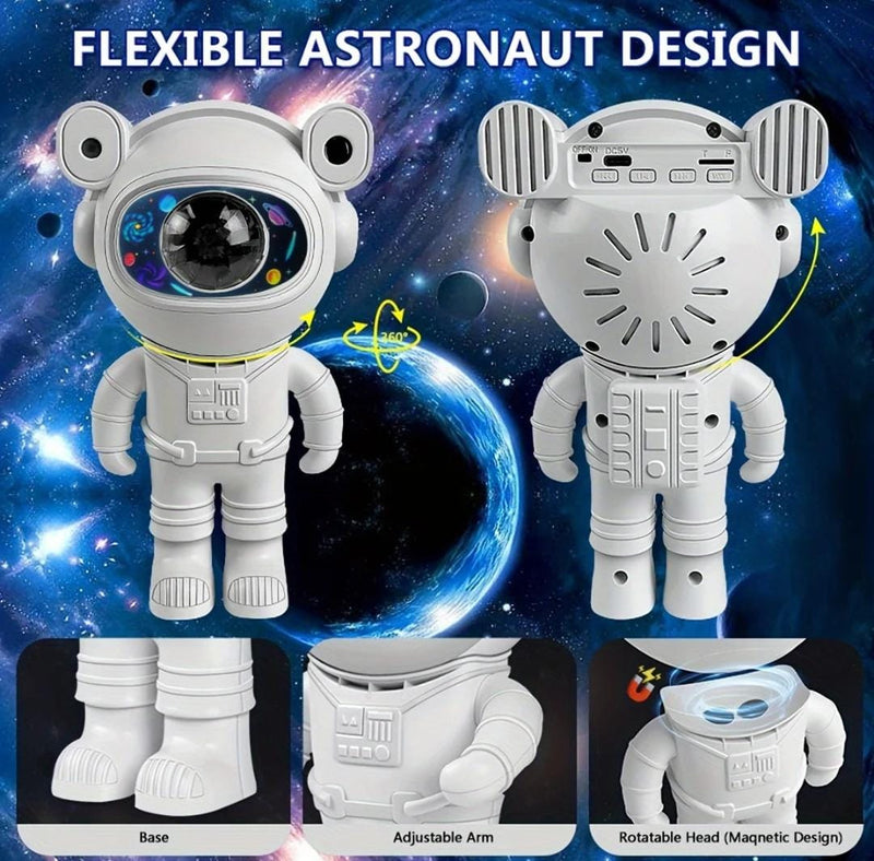 Astronaut Galaxy Star Projector Sticker DIY Bluetooth music Night Light Sky Nebula Lamp for Kids