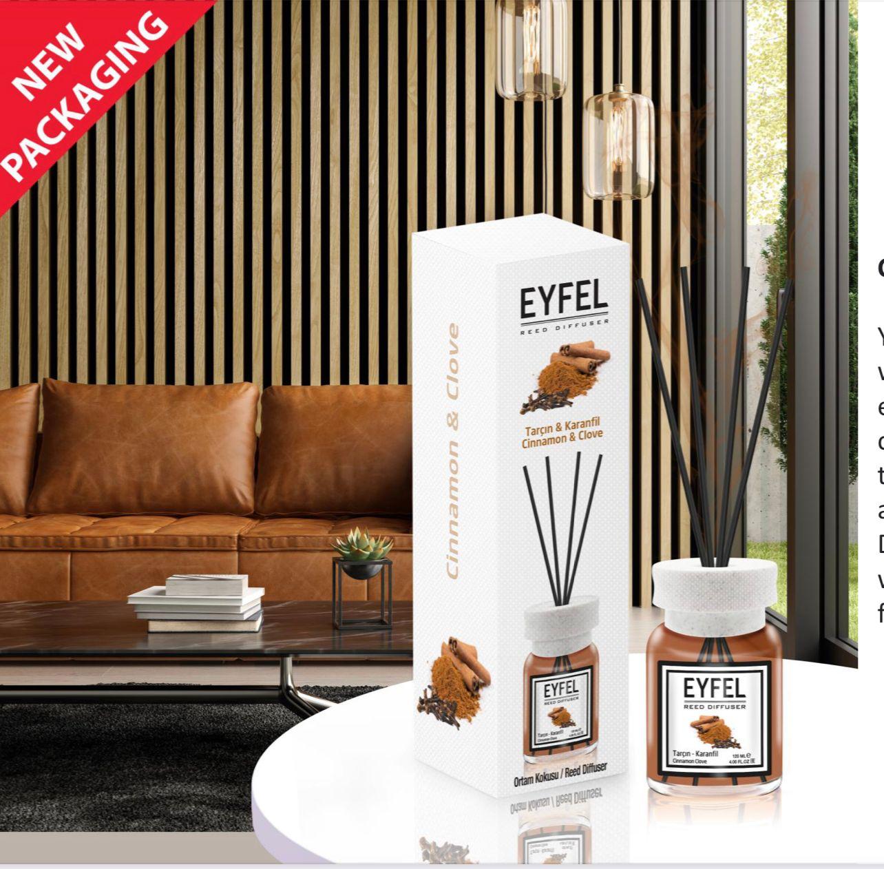 EYFEL Cinnamon & Clove Reed Diffusers 120ml EYFEL Cinnamon & Clove Reed Diffusers 120ml