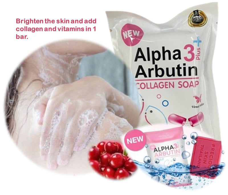 Venut White Alpha Arbutin Collagen Soap 3Plus+ 80g