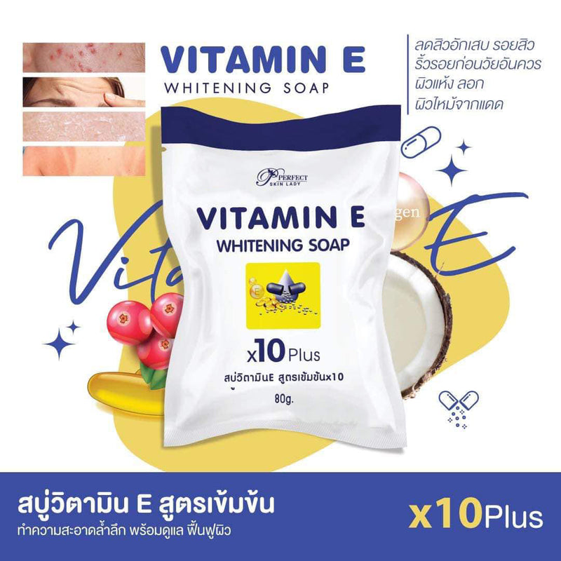 Perfect Skin Lady Vitamin E x10 Plus Whitening Soap 80g