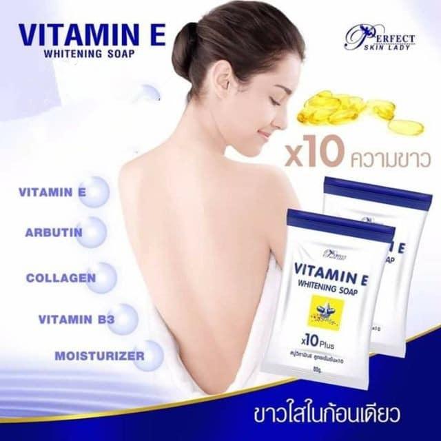 Perfect Skin Lady Vitamin E x10 Plus Whitening Soap 80g