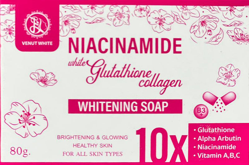 Venut White Niacinamide White Glutathione Collagen Whitening Soap 80g