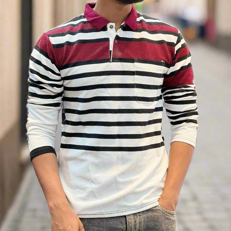 Men's Collar Full Sleeve T-Shirt DC24 Men's Collar Full Sleeve T-Shirt DC24