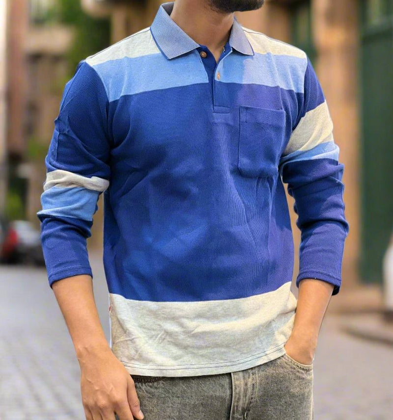 Men's Collar Full Sleeve T-Shirt DC24