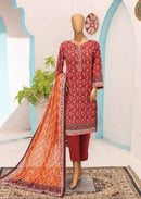 Riwayat Premium Printed Lawn Stitched Pakistani Salwar Suit PS862-3 - TUZZUT Qatar Online Shopping