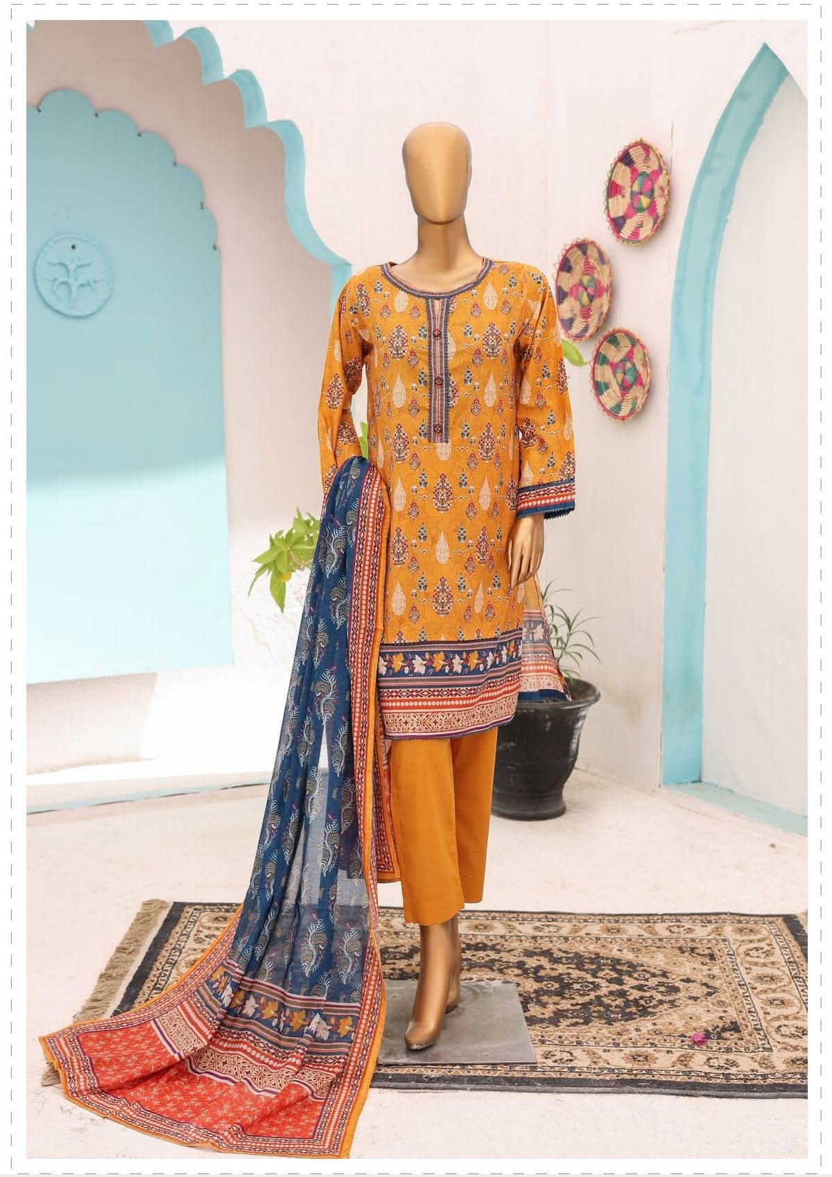 Riwayat Premium Printed Lawn Stitched Pakistani Salwar Suit PS862-1