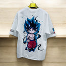 Mens Round Neck Dragon Ball Anime Printed Short Sleeve T-shirt - TUZZUT Qatar Online Shopping